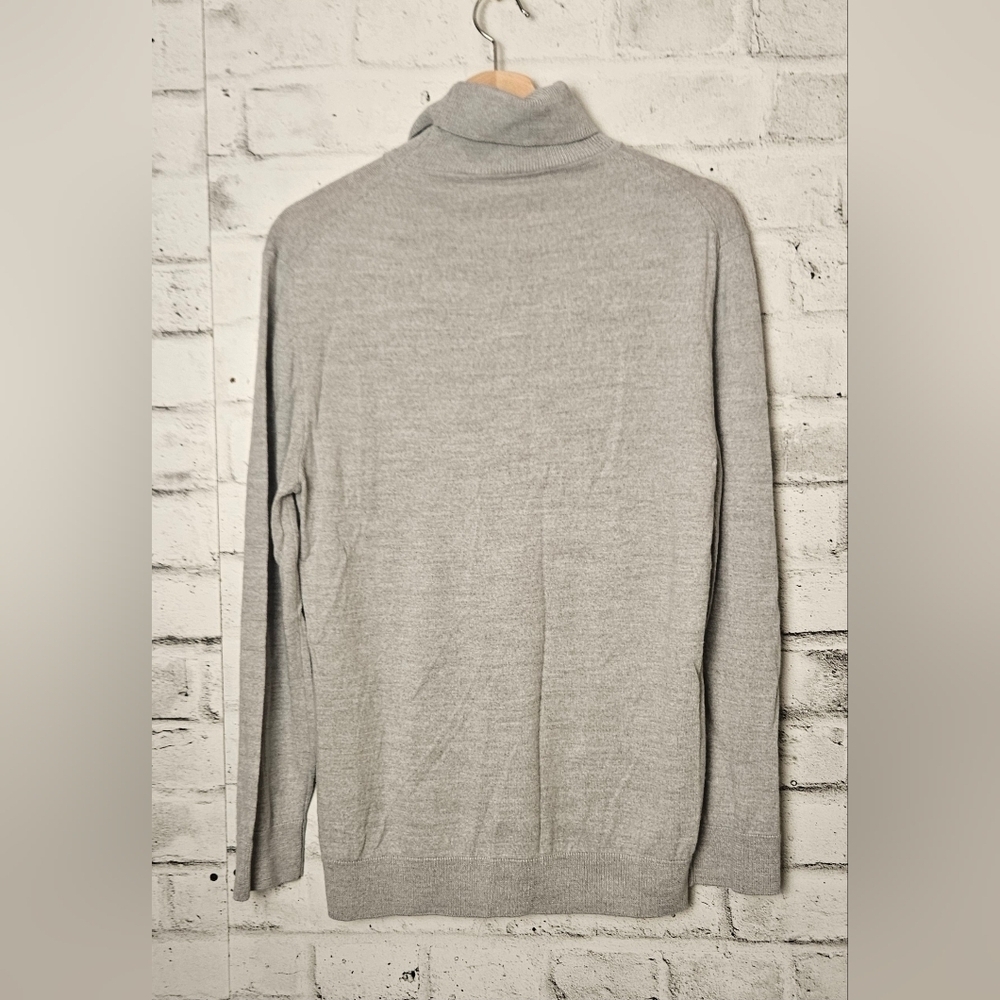 Hörst Italian Wool Blend Turtleneck Sweater Mens XL Gray Made in Italy - Picture 3 of 12